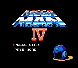 Mega Man 4 - Ridley X Hack 5 Title Screen